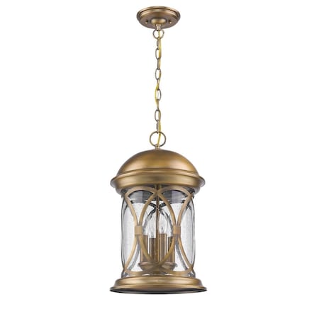 Estallar 18.5 x 11 x 11 in. Lincoln 4-Light Antique Brass Hanging Light ES3099771